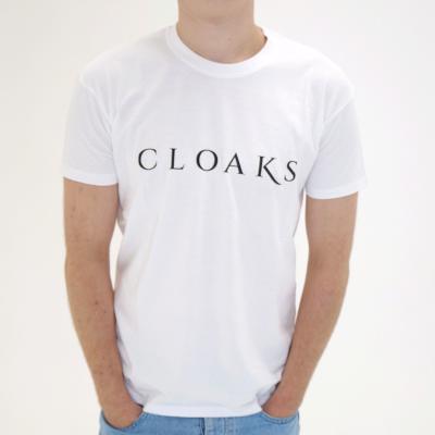 Cloaks White Logo Tee front